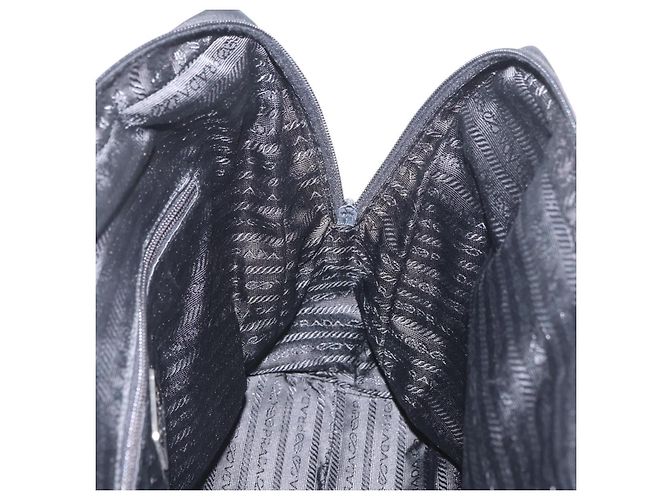 PRADA Borsa a mano in nylon nero Auth bs33933 - vista 19