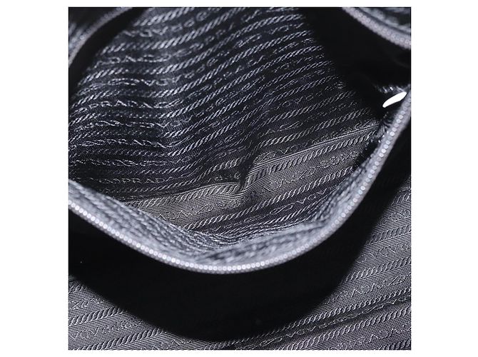 PRADA Borsa a mano in nylon nero Auth bs33933 - vista 22