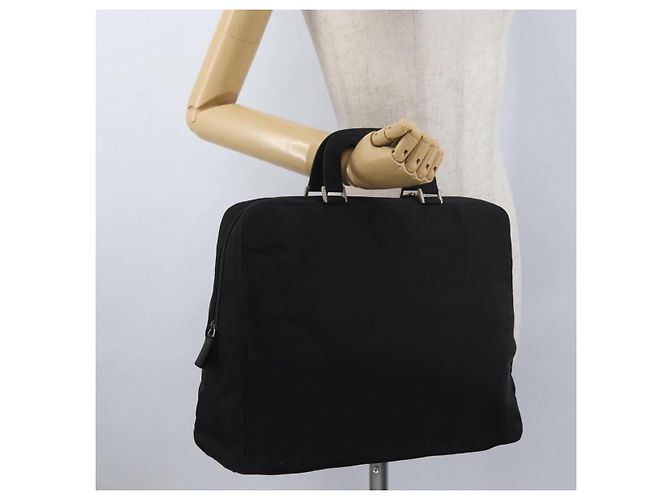 PRADA Borsa a mano in nylon nero Auth bs33933 - vista 23