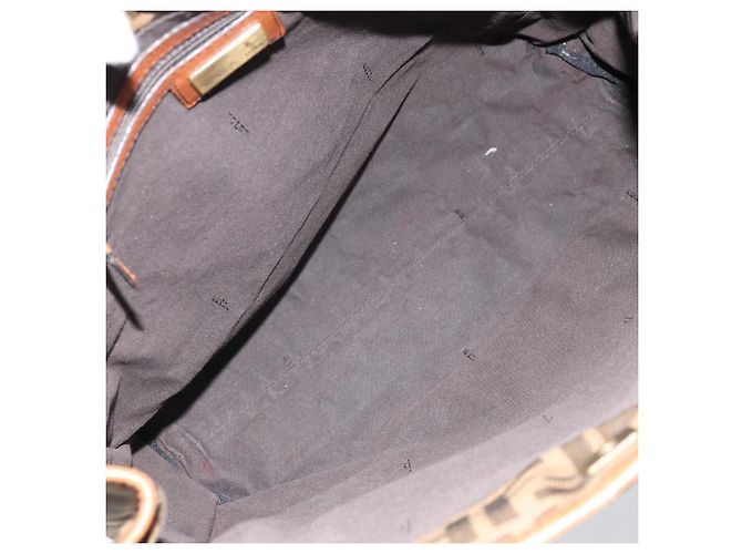 Borsa tote in tela Zucca FENDI nera e marrone Auth BSZ547A Nero - vista 11
