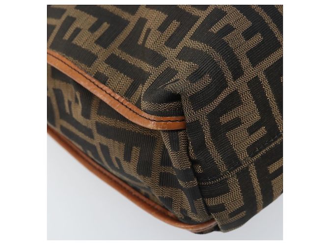 Borsa tote in tela Zucca FENDI nera e marrone Auth BSZ547A Nero - vista 14