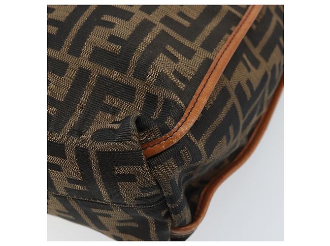 Borsa tote in tela Zucca FENDI nera e marrone Auth BSZ547A Nero - vista 15