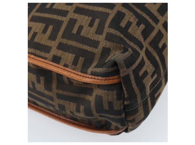Borsa tote in tela Zucca FENDI nera e marrone Auth BSZ547A Nero - vista 16