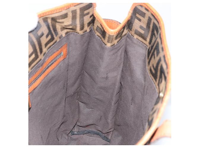 Borsa tote in tela Zucca FENDI nera e marrone Auth BSZ547A Nero - vista 20