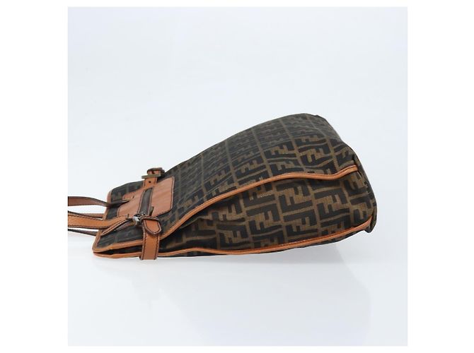 Borsa tote in tela Zucca FENDI nera e marrone Auth BSZ547A Nero - vista 4