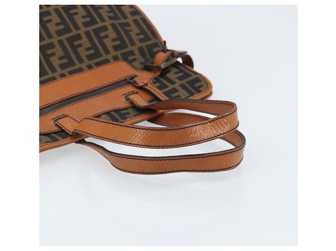 Borsa tote in tela Zucca FENDI nera e marrone Auth BSZ547A Nero - vista 7