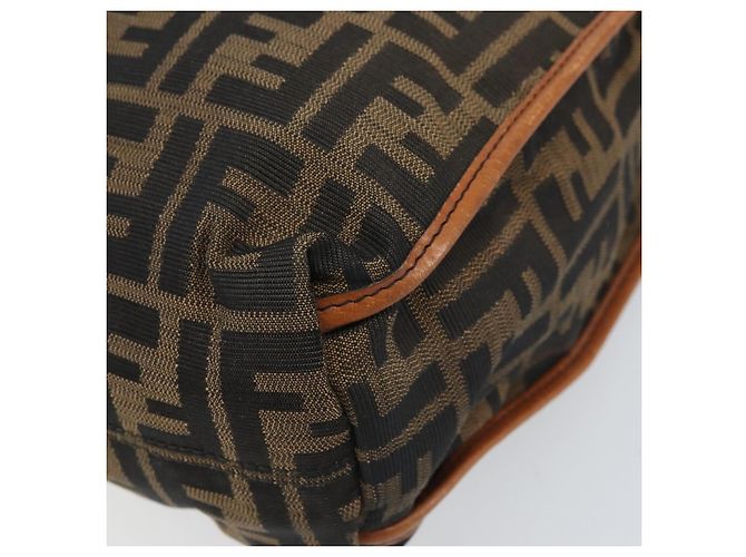 Borsa tote in tela Zucca FENDI nera e marrone Auth BSZ547A Nero - vista 9
