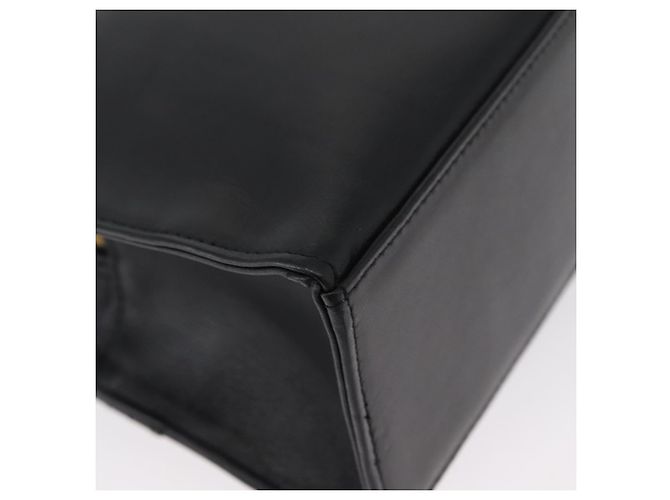Borsa Tote Sunburst in pelle nera e oro Gianni Versace Auth am10821A Preto Dourado - vista 15