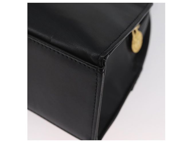 Borsa Tote Sunburst in pelle nera e oro Gianni Versace Auth am10821A Preto Dourado - vista 16