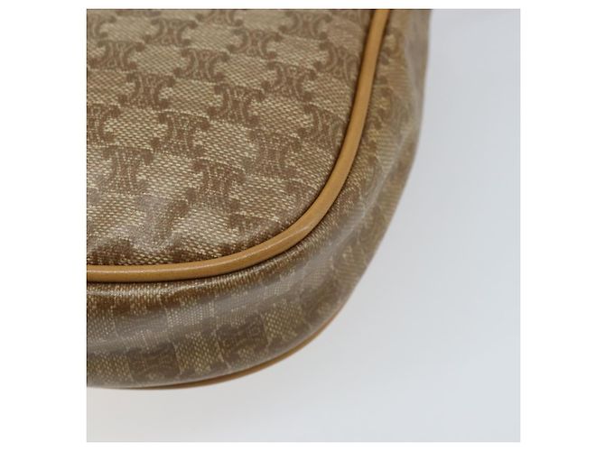 Céline Borsa a Spalla in Tela Macadam CELINE PVC Beige Oro Auth bs34011 D'oro - vista 15