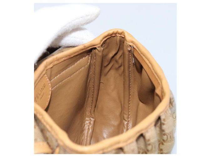 Céline Borsa a Spalla in Tela Macadam CELINE PVC Beige Oro Auth bs34011 D'oro - vista 19
