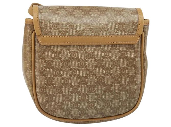 Céline Borsa a Spalla in Tela Macadam CELINE PVC Beige Oro Auth bs34011 D'oro - vista 2