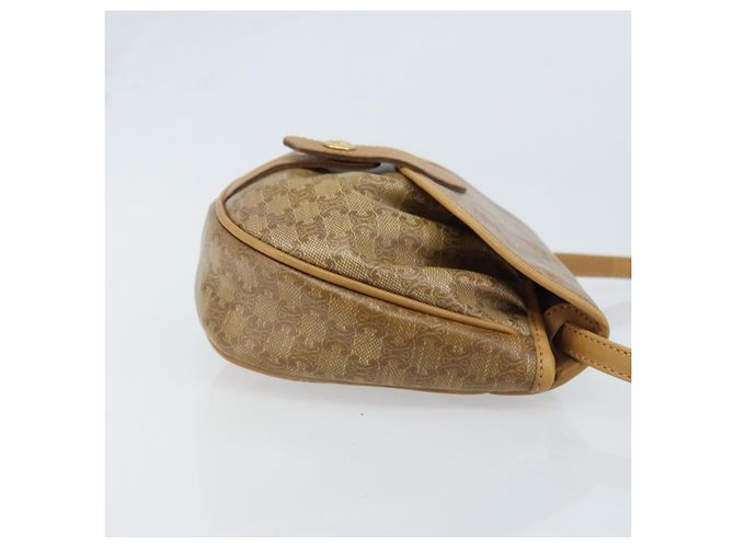 Céline Borsa a Spalla in Tela Macadam CELINE PVC Beige Oro Auth bs34011 D'oro - vista 3