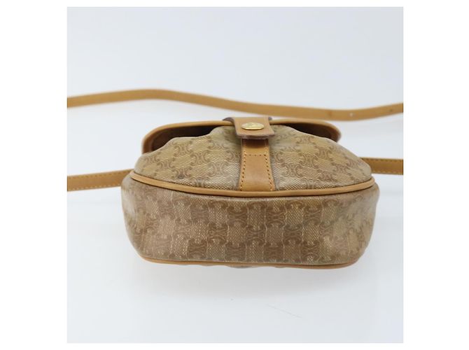 Céline Borsa a Spalla in Tela Macadam CELINE PVC Beige Oro Auth bs34011 D'oro - vista 5