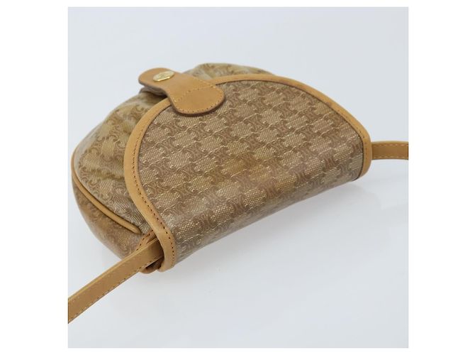 Céline Borsa a Spalla in Tela Macadam CELINE PVC Beige Oro Auth bs34011 D'oro - vista 6
