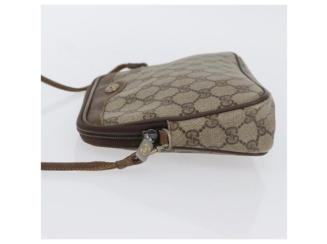 Gucci Borsa a Spalla GG Supreme PVC Beige Oro 97 02 068 Auth bs33854 D'oro - vista 4