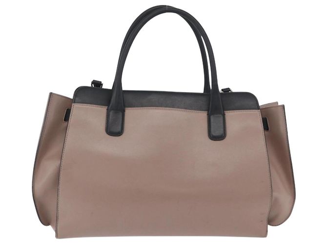 Bulgari Borsa a mano BVLGARI in pelle 2 vie grigia oro Auth hk3528 Marrone D'oro - vista 2