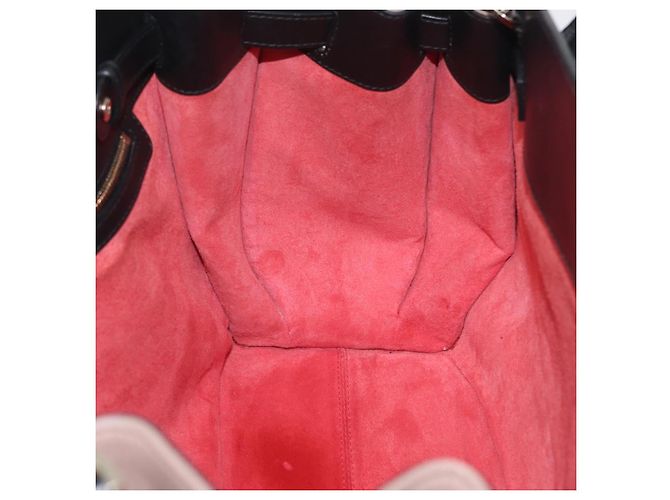 Bulgari Borsa a mano BVLGARI in pelle 2 vie grigia oro Auth hk3528 Marrone D'oro - vista 21