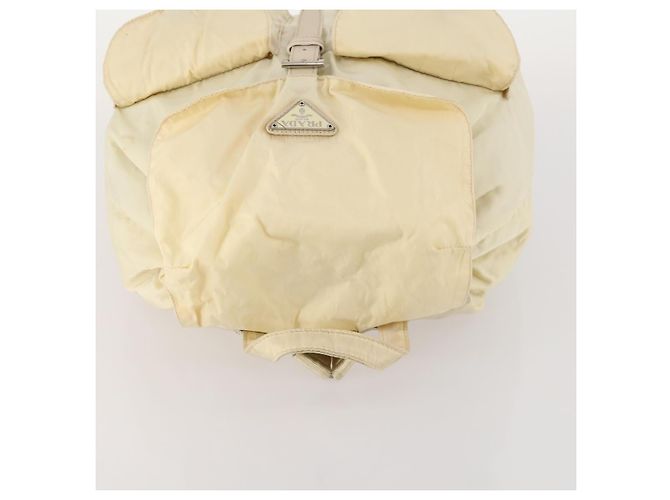 PRADA Backpack Nylon White Silver Auth 170947 Silvery - view 14