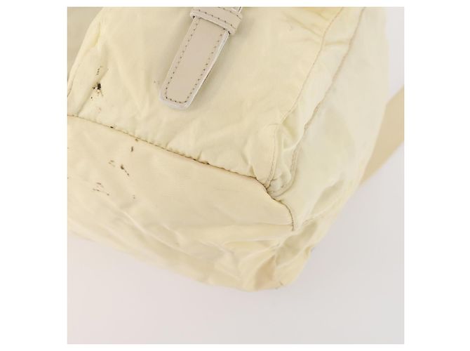 PRADA Backpack Nylon White Silver Auth 170947 Silvery - view 16