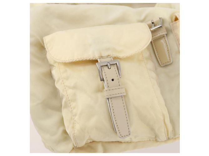 PRADA Backpack Nylon White Silver Auth 170947 Silvery - view 29
