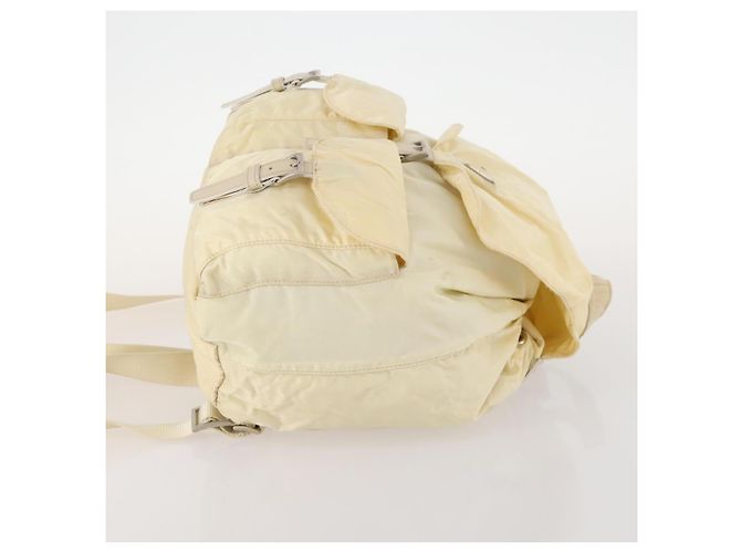 PRADA Backpack Nylon White Silver Auth 170947 Silvery - view 3