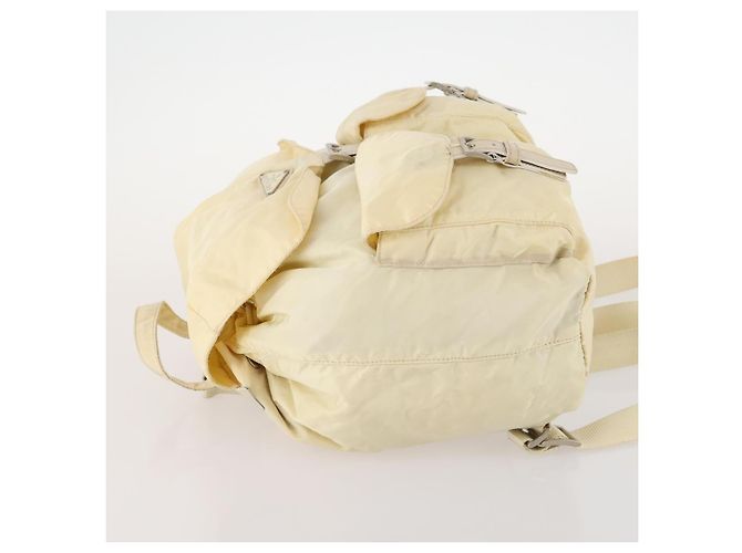 PRADA Backpack Nylon White Silver Auth 170947 Silvery - view 4