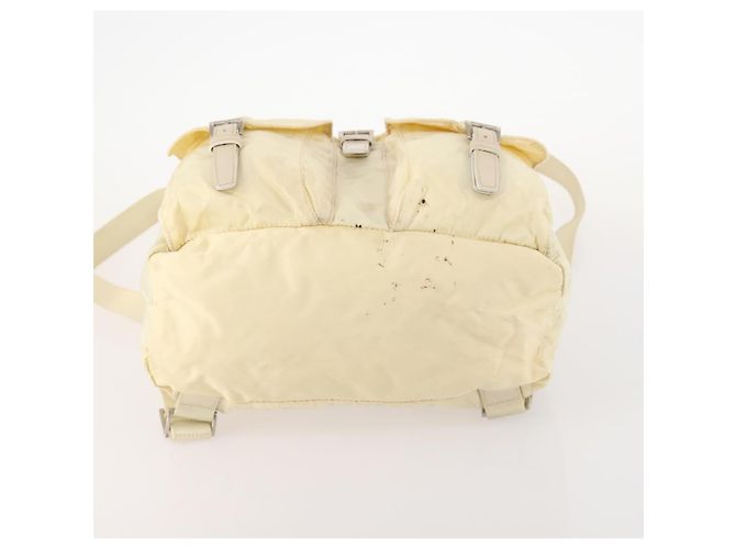 PRADA Backpack Nylon White Silver Auth 170947 Silvery - view 5