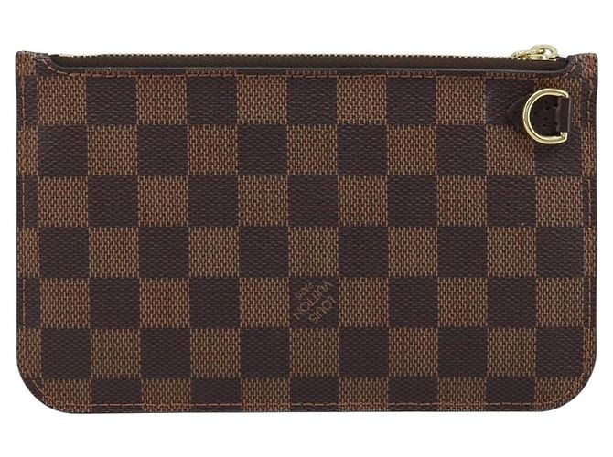 LOUIS VUITTON Pouch Neverfull PM Damier Ebene Auth ARZ173 - vista 2