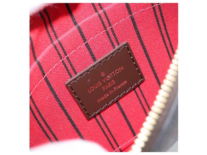 LOUIS VUITTON Pouch Neverfull PM Damier Ebene Auth ARZ173 - vista 9