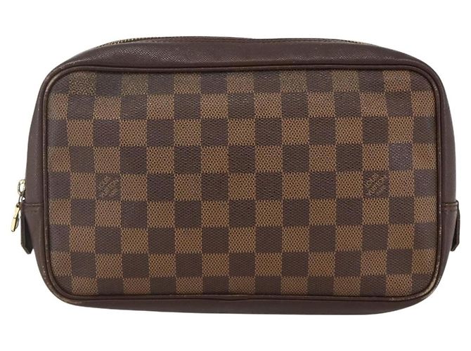 LOUIS VUITTON Borsa Clutch Trousse Toilette Damier Ebene N47623 LV Auth BA11397 - vista 13