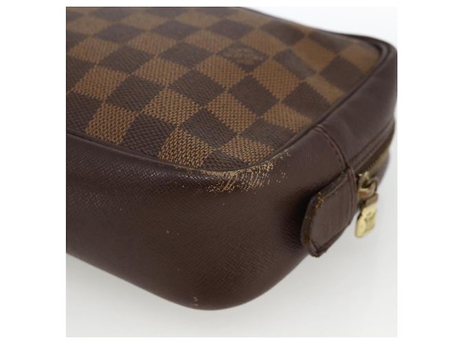 LOUIS VUITTON Borsa Clutch Trousse Toilette Damier Ebene N47623 LV Auth BA11397 - vista 15