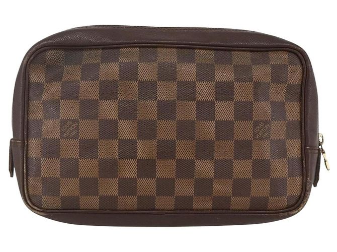LOUIS VUITTON Borsa Clutch Trousse Toilette Damier Ebene N47623 LV Auth BA11397 - vista 2