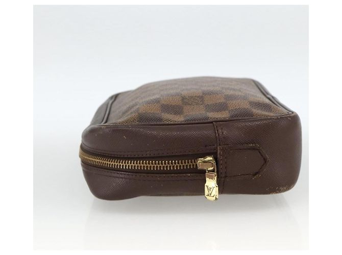 LOUIS VUITTON Borsa Clutch Trousse Toilette Damier Ebene N47623 LV Auth BA11397 - vista 3
