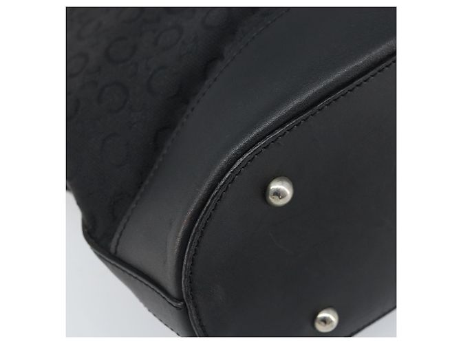 Céline CELINE C Macadam Canvas Tote Bag Schwarz Silber Auth 174485 - Ansicht 14