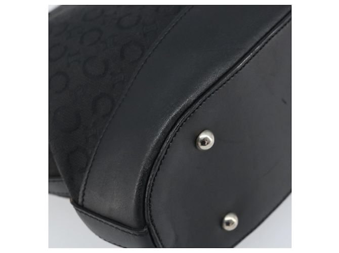 Céline CELINE C Macadam Canvas Tote Bag Schwarz Silber Auth 174485 - Ansicht 16