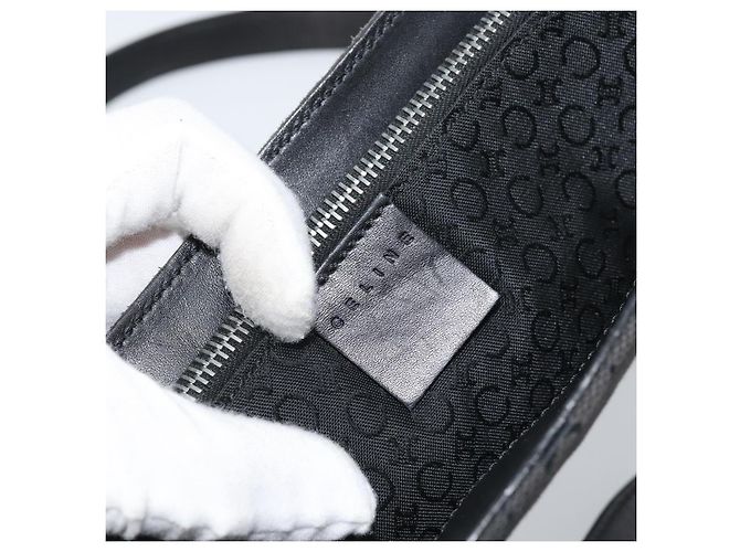 Céline CELINE C Macadam Canvas Tote Bag Schwarz Silber Auth 174485 - Ansicht 17