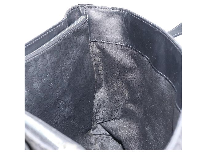 Céline CELINE C Macadam Canvas Tote Bag Schwarz Silber Auth 174485 - Ansicht 18