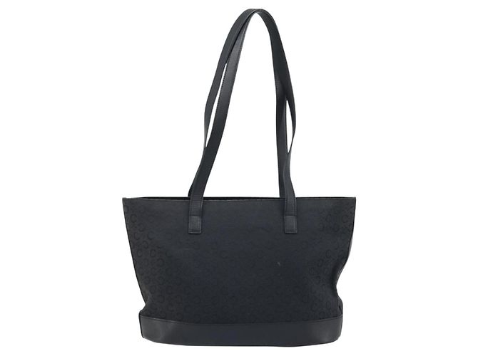 Céline CELINE C Macadam Canvas Tote Bag Schwarz Silber Auth 174485 - Ansicht 2