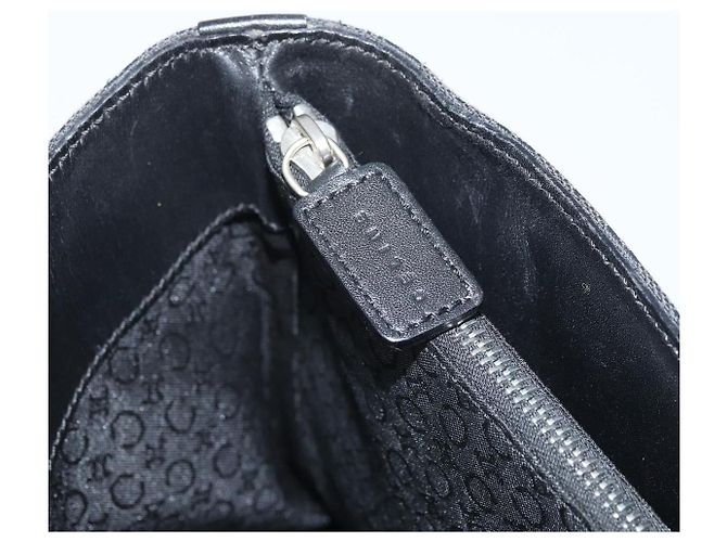 Céline CELINE C Macadam Canvas Tote Bag Schwarz Silber Auth 174485 - Ansicht 20