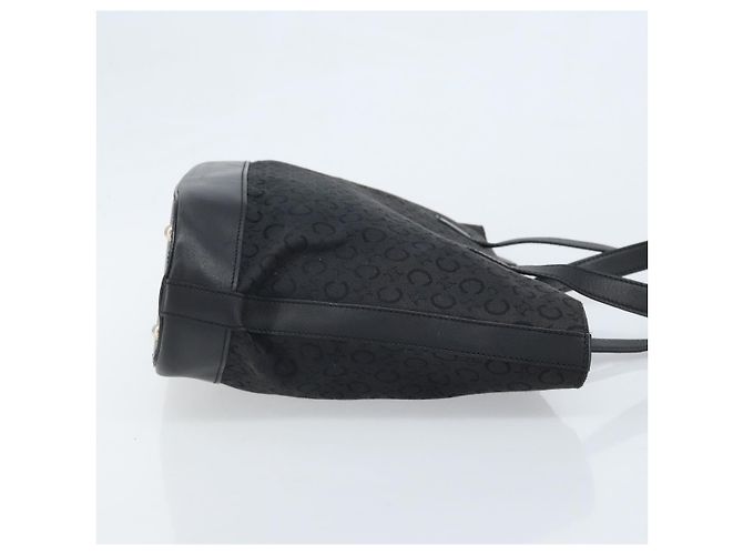 Céline CELINE C Macadam Canvas Tote Bag Schwarz Silber Auth 174485 - Ansicht 3