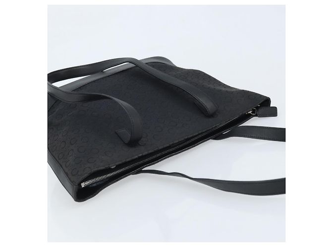 Céline CELINE C Macadam Canvas Tote Bag Schwarz Silber Auth 174485 - Ansicht 6