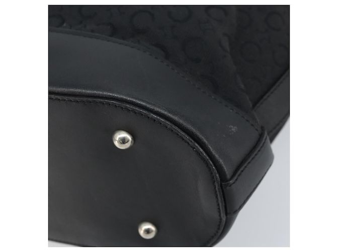 Céline CELINE C Macadam Canvas Tote Bag Schwarz Silber Auth 174485 - Ansicht 9