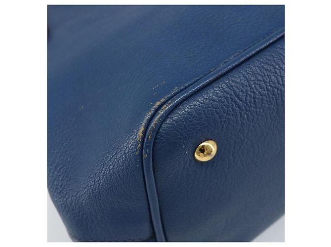 Borsa a mano Miu Miu in pelle 2 in 1 blu oro Auth BA10954A D'oro - vista 15