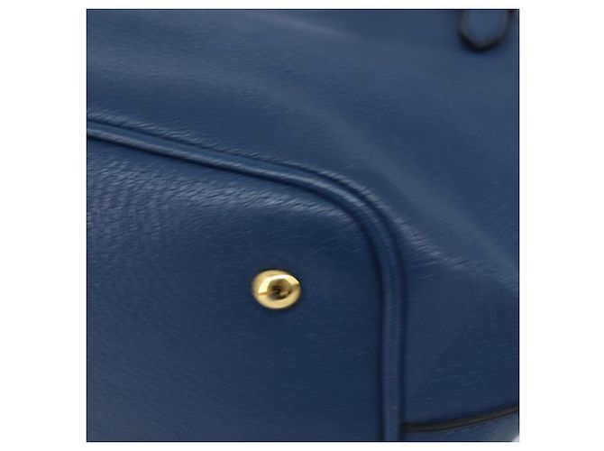 Borsa a mano Miu Miu in pelle 2 in 1 blu oro Auth BA10954A D'oro - vista 16