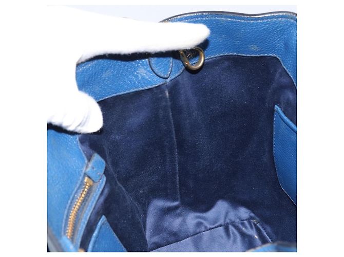 Borsa a mano Miu Miu in pelle 2 in 1 blu oro Auth BA10954A D'oro - vista 21