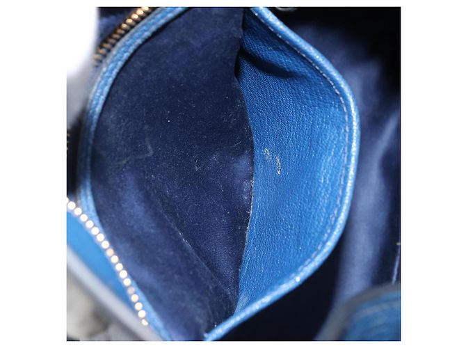 Borsa a mano Miu Miu in pelle 2 in 1 blu oro Auth BA10954A D'oro - vista 25