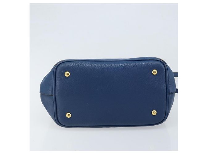 Borsa a mano Miu Miu in pelle 2 in 1 blu oro Auth BA10954A D'oro - vista 5