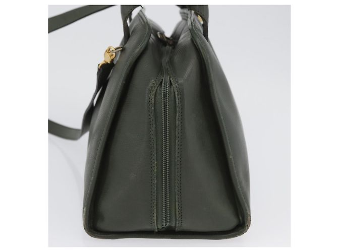 Céline Borsa a mano CELINE in pelle khaki oro Auth 174600 D'oro Cachi - vista 3