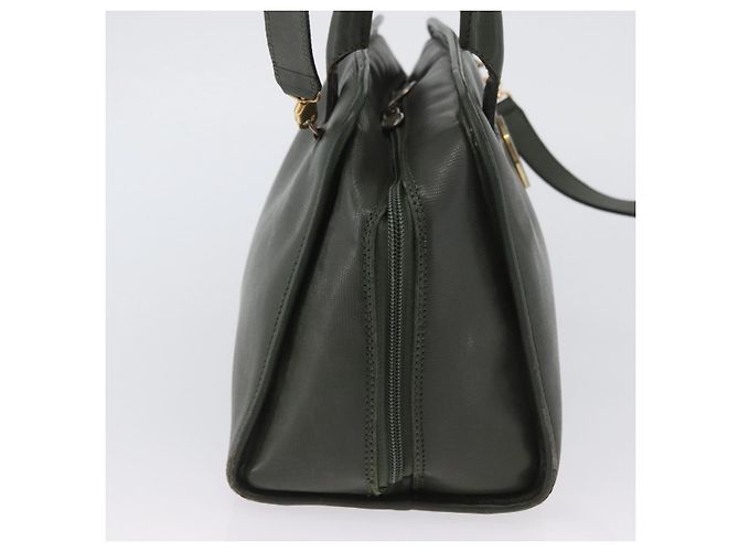 Céline Borsa a mano CELINE in pelle khaki oro Auth 174600 D'oro Cachi - vista 4